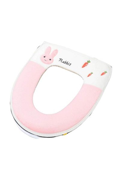 QGC Toilet Lid Cover, Pink Bunny, 0145