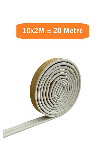 HOMDEP Door Window Wick Adhesive (White) Door Window Tape Tapes 10X2 Meters = 20 Meters