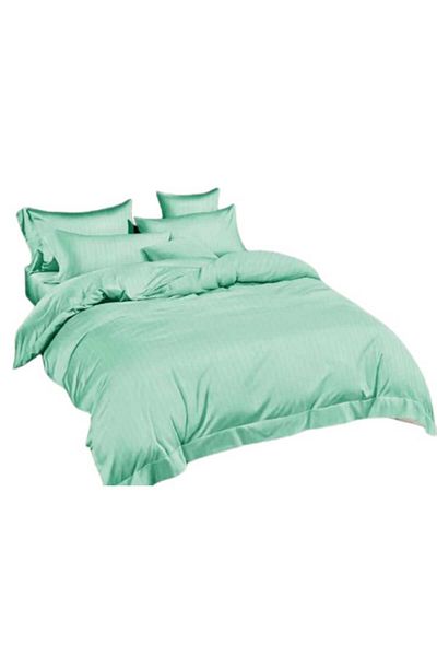 OEM Bed Linen Set, 6 Pieces, For 2 People, 230X250cm, Finet, Uni, Duck Egg Green