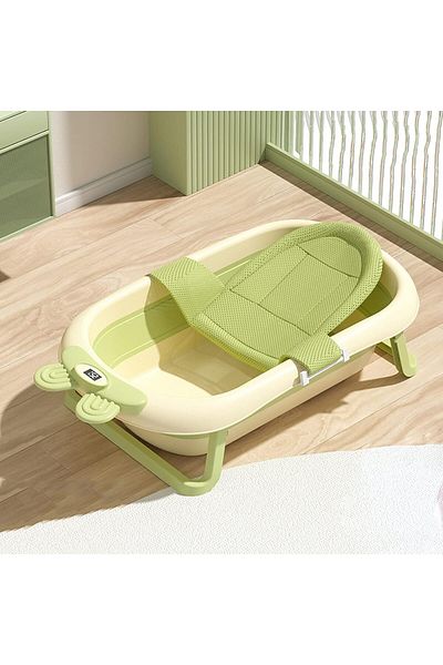 Lumely Baby Bathtub,with Temperature Sensing,Collapsible BathTub,with Water Plug Non-Slip,for Newborn