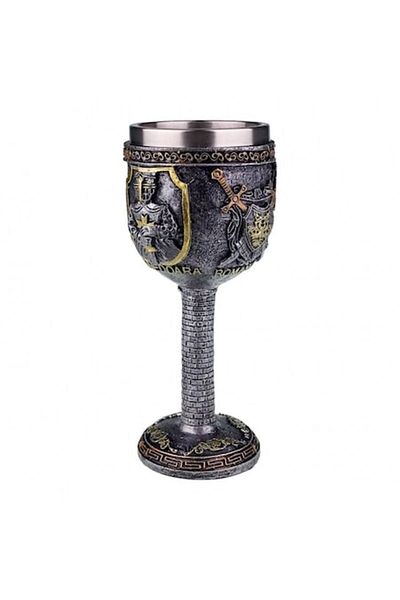 OEM Pocal din rasina cu metal in interior cu Castelul Corvinilor, 8X18 cm multicolor M1