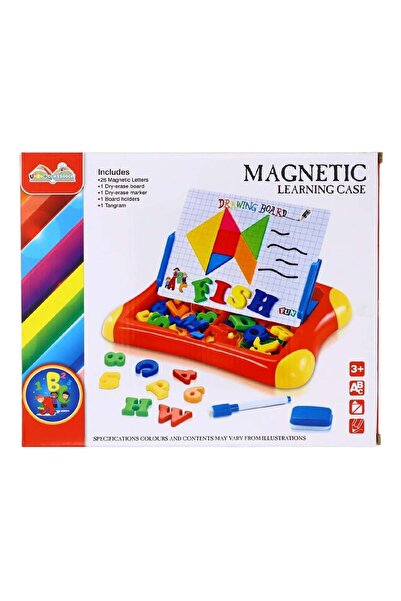 divendi-ro Tablă educațională magnetică, 3 în 1, cu litere și cifre, creion c...