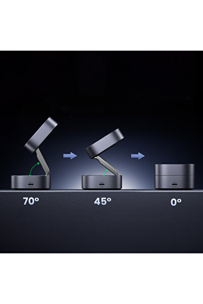 Ugreen 3w1 Ładowarka indukcyjna MagSafe Qi na telefon słuchawki z portem USB-C - czarna