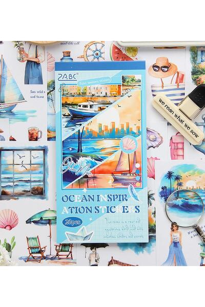 Gift Moda 20 Pages Thematic Scrapbook Sticker Book – Decorative Sticker Set