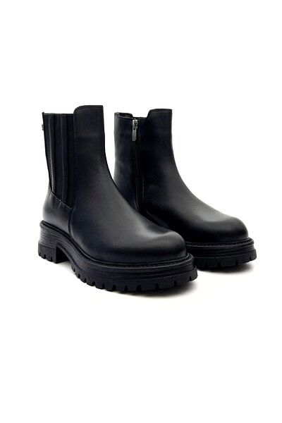 Venüs 2554651K Women's Genuine Leather Zippered Chelsea Boots