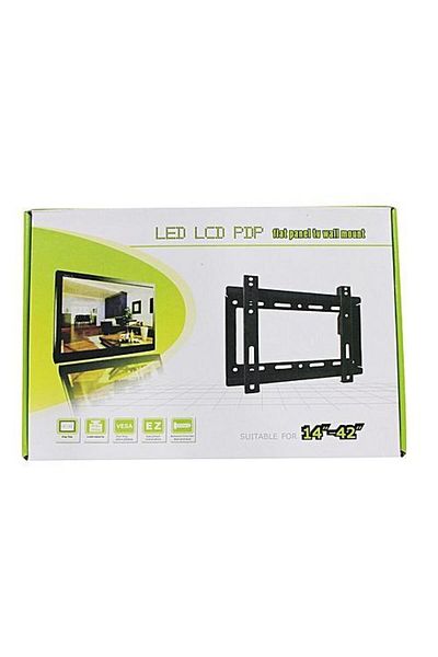Dexia Suport TV perete 14-42 inch (36 cm - 107 cm), maxim 25 kg, Reglabil 15 grade sus-jos, Otel, Negru