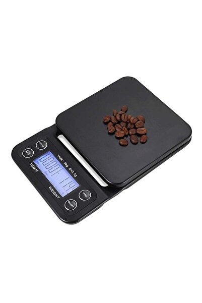 Generic Digital Food/Coffee Weighing Scale Black 5.23 x 7.56 inch
