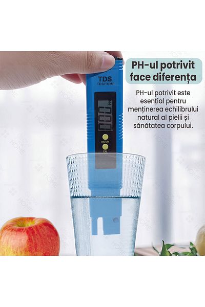 GlowforHome Set of 2 digital 4-in-1 testers for measuring water quality and pH, GlowforHome, TDS & EC, LCD