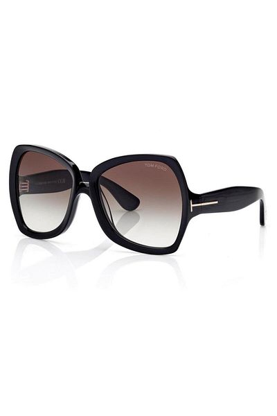 Tom Ford Women's Sunglasses Tf1222 Jerry 01B 60-18, Acetate, Black Frame, Brown Lens