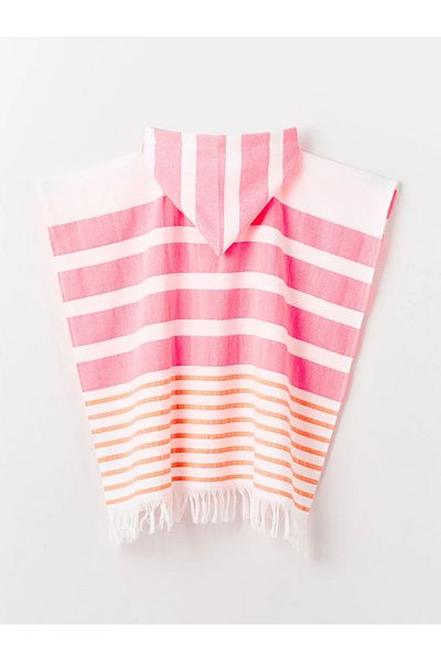 LC Waikiki Lcw Accessories Pink Tasseled Girl's Poncho Beach Towel