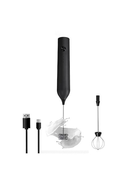 OEM Milk Frother, Rechargeable, USB TYPE-C Charging, with 2 Heads, Stainless Steel, Hot/Cold Drinks, Ide