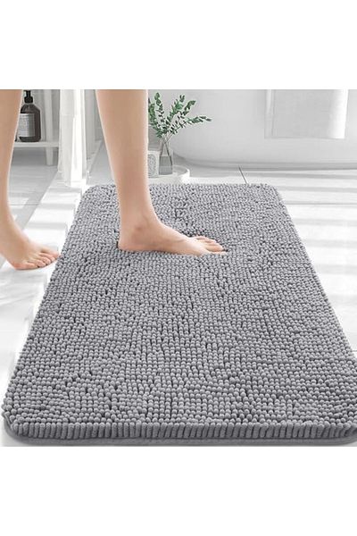 bitupure SA OLANLY Bathroom Rugs 30x20, Extra Soft Absorbent Chenille Bath Rugs, Rubber Backing Quick Dry, Machi
