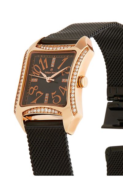 Philippe Moraly Women's Stainless Steel Analog Wrist Watch LS1022QRBB