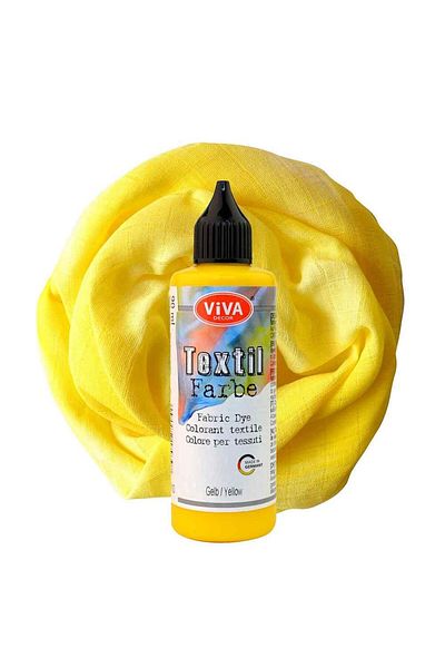 Viva Decor Washable fabric paint, VIVA DECOR, 90 ml Yellow