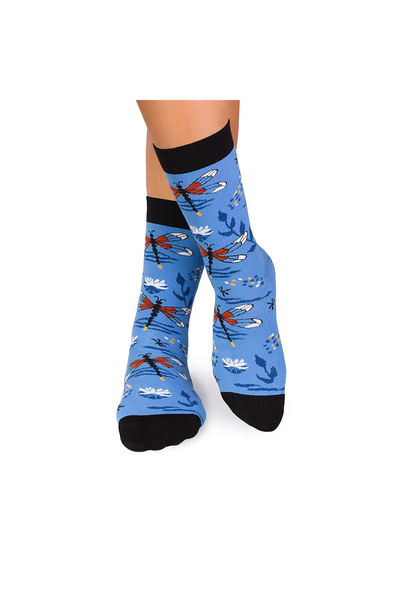 Pirin Hill Фини памучни чорапи Sealife Blue Dragonfly