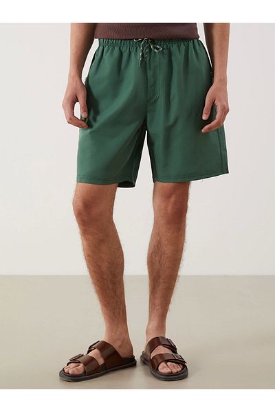 LC Waikiki Lcwaikiki classic green knee length basic men's swim shorts
