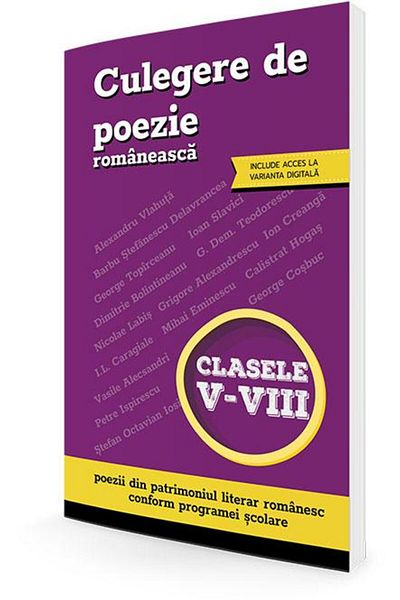Editura Top Publishing Romanian poetry collection, grades V-VIII