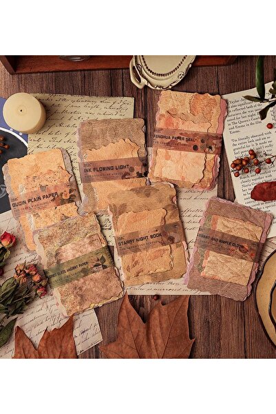 Gift Moda Vintage Doku Tasarımlı Scrapbook Kağıt Seti (28 Parça)