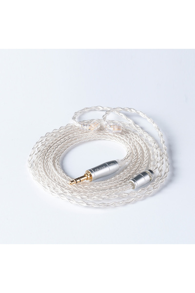 Choice كابل سماعة أذن سلكي فضي مُحسّن من KBEAR مقاس 3.5 مم، ثماني النواة، 2PIN/MMCX/QDC، سماعات أذن للألعاب