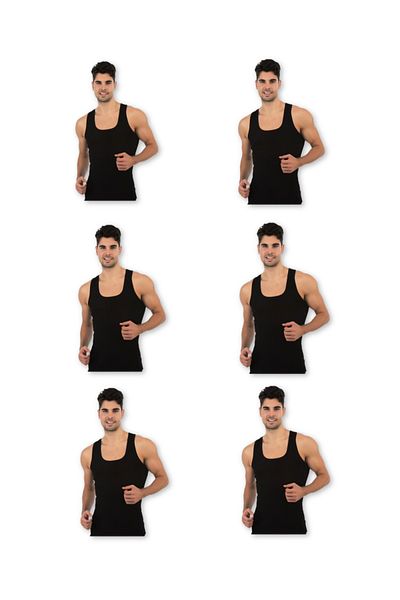 EŞYILDIZ 6-Pack Co-Star Men's Tank Top Black
