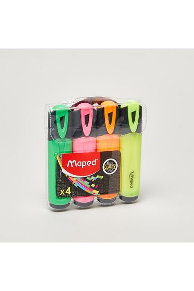 Maped أقلام تمييز فلو بيبس - مجموعة من 4 قطع