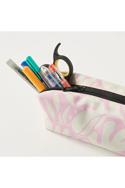 Royal Sac Floral Print Pencil Pouch with Zip Closure