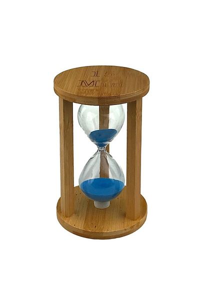 OEM Clepsidră din lemn cu text 15 minute, 10x16 cm, maro-albastru