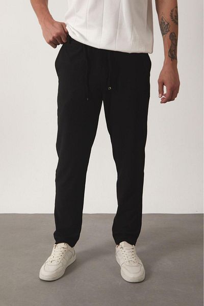 Oksit Ανδρικό παντελόνι Jogger Durry Slim Fit με μοτίβο με ελαστική μέση