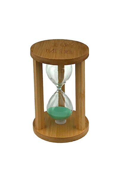 OEM Clepsidră din lemn cu text 10 minute, 9x14 cm, maro-verde