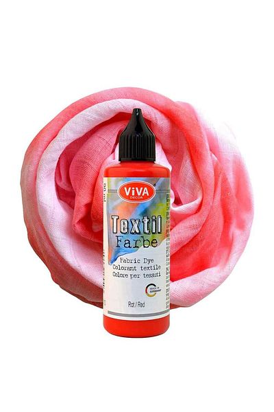 Viva Decor Washable fabric paint, VIVA DECOR, 90 ml Red