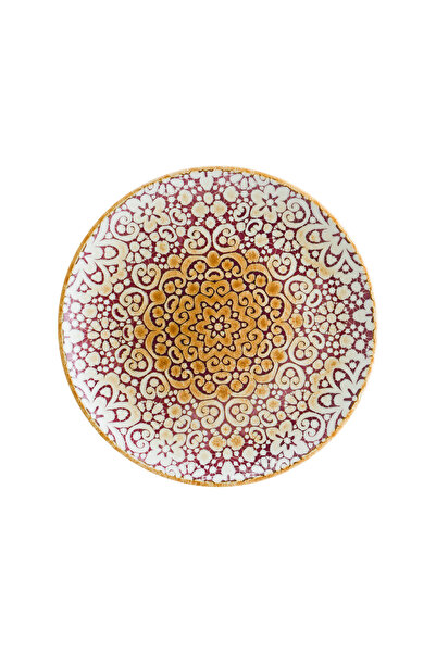 Bonna Alhambra Burgundy Gourmet 17cm 12 Adet Porselen Düz Tabak Bordo