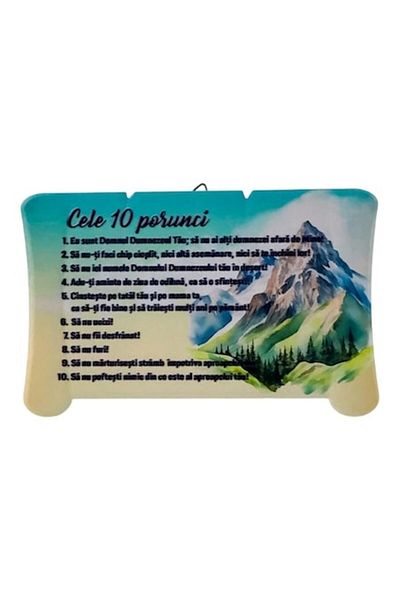 OEM Ceramic Plaque Shaped Like a Scroll with Biblical Texts 15x10 cm M
