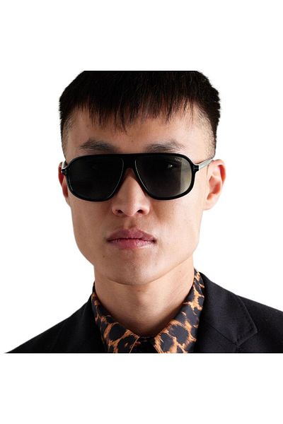 Tom Ford Unisex Sunglasses Tf1208 Guillaume 01B 61-12, Acetate Black Frame