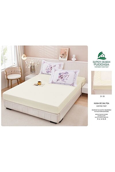 OEM Elastic Bed Cover, 2 Persons, 160x200 cm, Uni, Off White