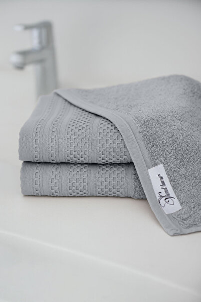 Vionel Home Softure 3-пакет рушників для рук і обличчя | Щоденне використання | 50x90 см | Сірий | М'який, міцний