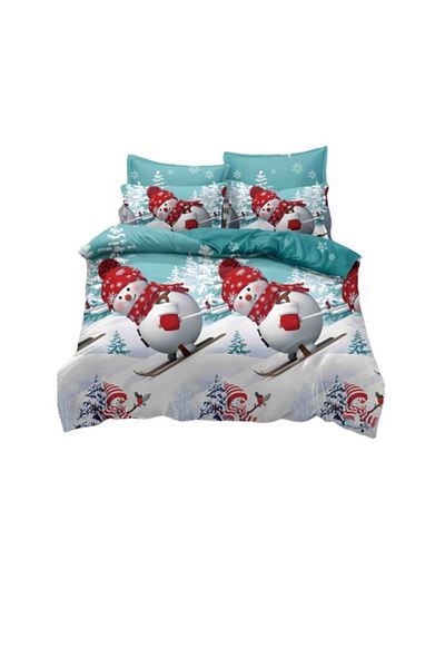 JOJO HOME Snowman on Skis Bedding Set, Jojo Home, Finet, 2 People, 6 Pieces