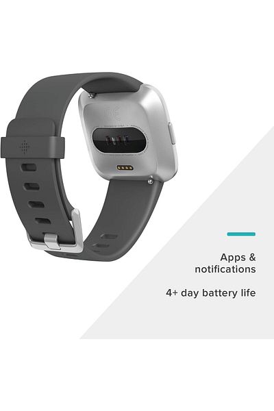 SmartWatch Ceas inteligent Versa Lite, GPS, Gri închis/Argintiu