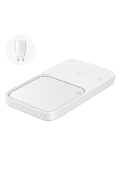 Samsung Încărcător wireless Duo inductiv 15W + încărcător de perete și cablu - alb