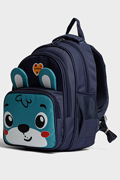 Go Veform 3’lü Okul Çanta Seti – Sırt Çantası, Termoslu Beslenme Çantası ve Kalemlik GV7210 Lacivert/Mavi