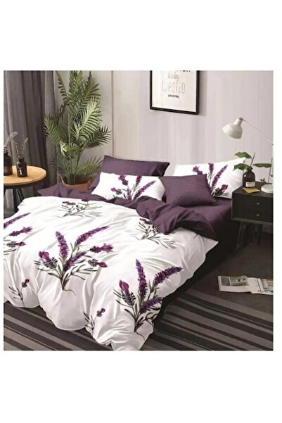 OEM Set de lenjerie de pat dublu, 6 piese, 2 persoane, 245x250 cm, imprimeu f...