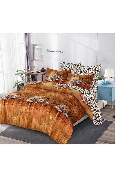 OEM Bed linen, Finet, 6 pieces, 2 people, Animal print, 230x250 cm multicolor