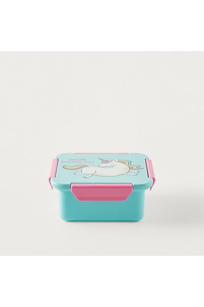 Toursun Unicorn Print Lunch Box with Clip Lock Lid - 1-Year Warranty