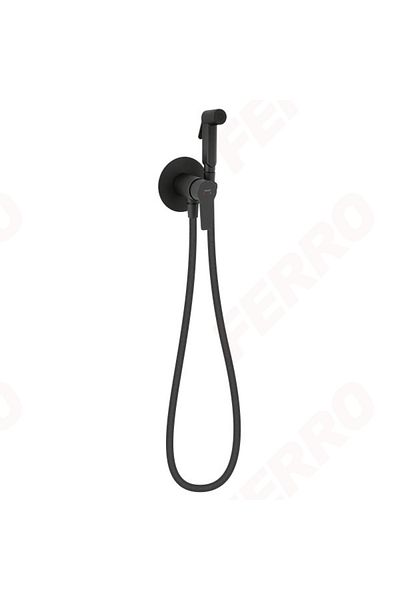 FERRO Baterie incastrata pentru bideu, negru mat Ritto Black