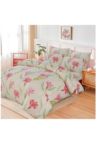 OEM Double Bed Linen, 6 Pieces, 2 Persons, 180x200 cm, Multicolor