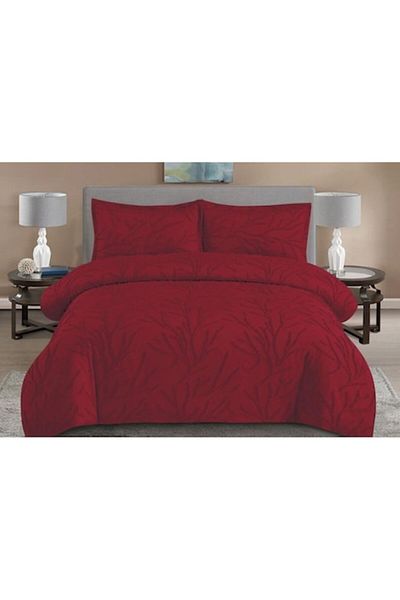 OEM Bed Linen Set, Grofat M2, Uni, 4 Pieces, 2 Persons, 230x250cm, Bordo