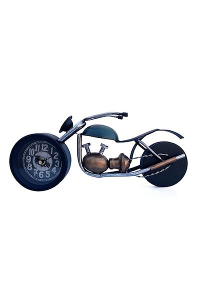 OEM Ceas de masă metalic în formă de motocicletă, 36x15 cm