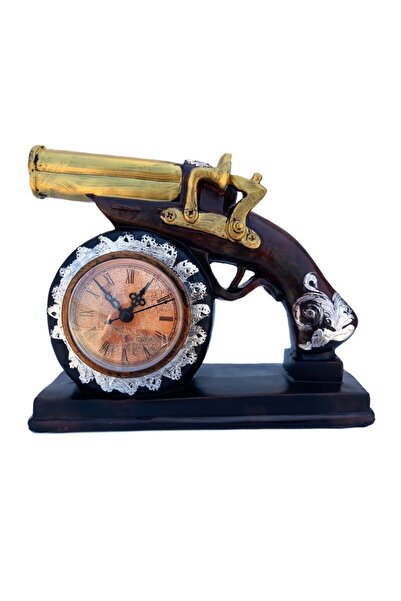 OEM Vintage Decorative Clock in Pistol Shape, 18 cm