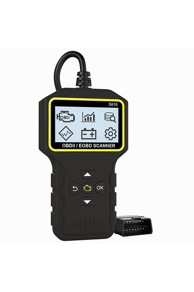 GearZone قارئ أكواد السيارات والدراجات النارية S610 OBD II ماسح أكواد أعطال محرك السيارة لجميع مركبات OBD2