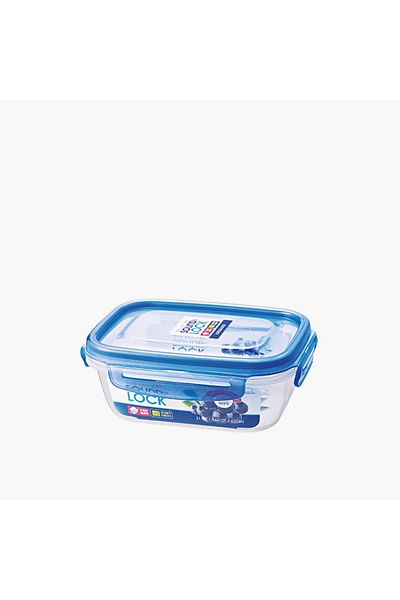 locknlock Solid Rectangle Food Container with Clip Lock Lid - 620 ml