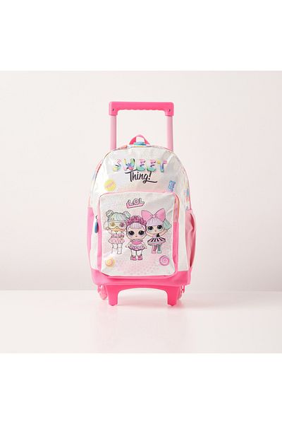 LOL L.O.L. Surprise! Print Trolley Backpack with Retractable Handle - 15 inches